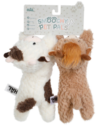 Thumbnail 1: Hal 2 Pk Highland Cow Dog Toys 
