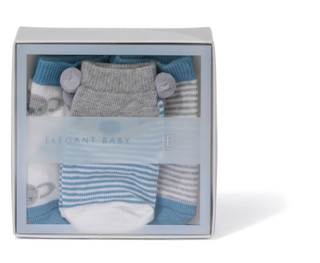 Thumbnail 1: Elegant Baby Baby Boys 3 Pk Socks 
