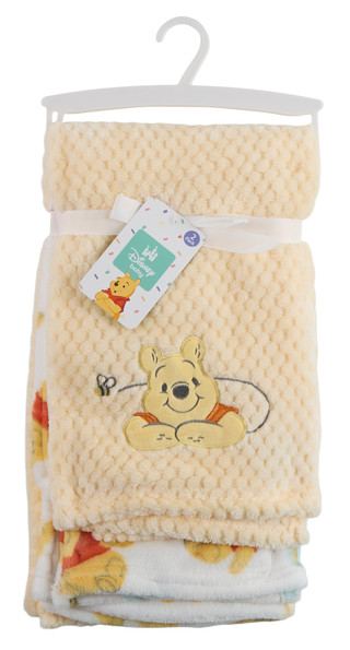 Thumbnail 1: Disney 2 Pk Winnie the Pooh Baby Blankets 