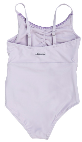 Thumbnail 4: Abercrombie & Fitch Big Girl's Ruched Keyhole One Piece Swimsuit 