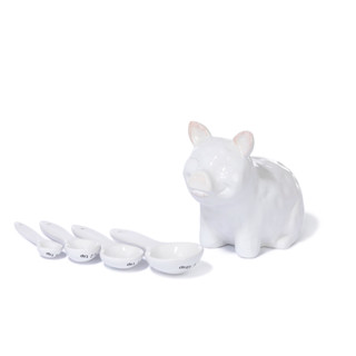 Thumbnail 1: Home Essentials 4 Pc Pig Holder Measuring Spoon Set 