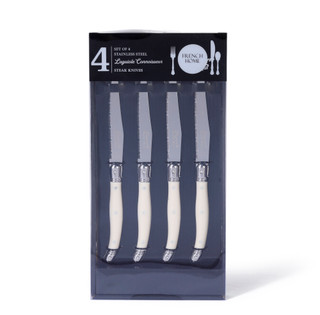 Thumbnail 1: French Home 4 Pk Stainless Steel Laguiole Steak Knives 