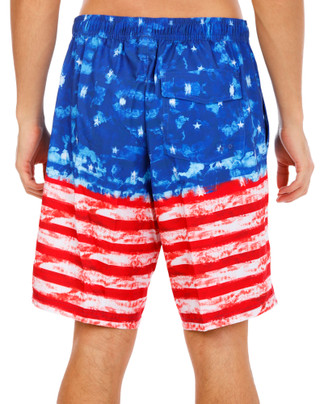 Thumbnail 4: REEL LEGENDS Men's American Flag Swim Shorts 