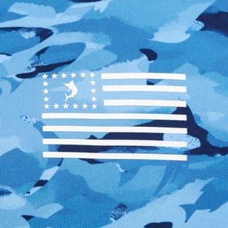 Thumbnail 3: REEL LEGENDS Men's Fish Camo Hooded Long Sleeve Shirt 