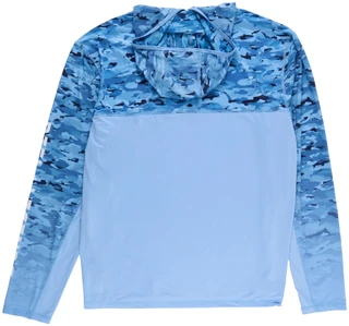 Thumbnail 6: REEL LEGENDS Men's Fish Camo Hooded Long Sleeve Shirt 