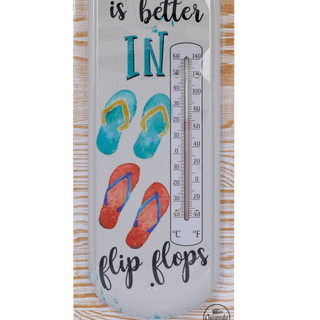 Thumbnail 3: JD YEATTS 17 in Flip Flop Outdoor Thermometer 