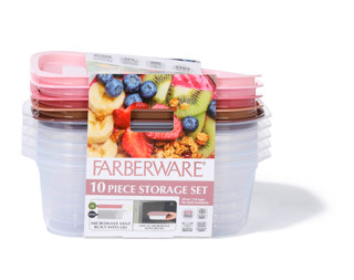 Thumbnail 1: Farberware 10 Pc Food Storage Container Set 