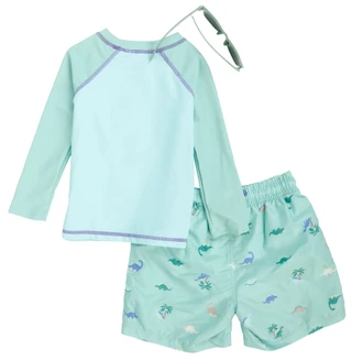 Thumbnail 2: BCOOL Toddler Boy's 2 Pc Rashguard Short Set 