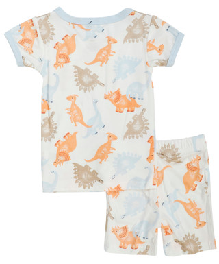 Thumbnail 2: MILKBERRY Baby Boy's 2 Pc Dinosaur Tee Short Set 
