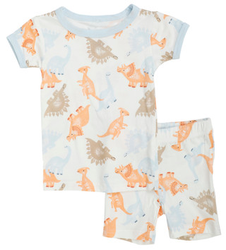 Thumbnail 1: MILKBERRY Baby Boy's 2 Pc Dinosaur Tee Short Set 