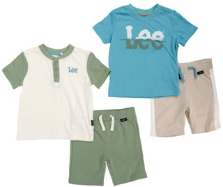 Thumbnail 1: Lee Toddler Boy's 4 Pc Logo Tee Shorts Set 