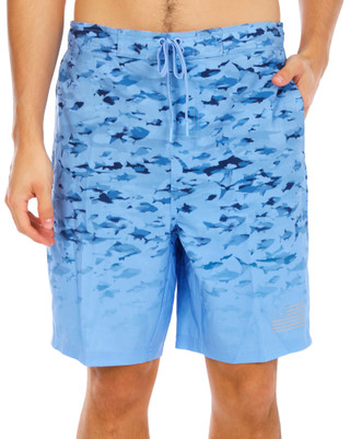 Thumbnail 1: REEL LEGENDS Men's Camo Shark Swim Shorts 