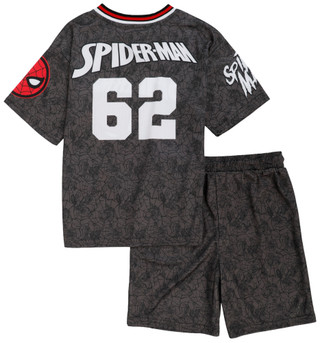 Thumbnail 2: Spiderman Big Boy's 2 Pc Spiderman Soccer Tee Short Set 