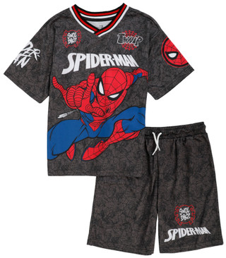 Thumbnail 1: Spiderman Big Boy's 2 Pc Spiderman Soccer Tee Short Set 