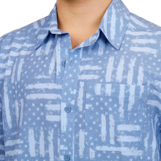 Thumbnail 5: REEL LEGENDS Men's Saltwater Stars & Stripes Button Down Shirt 