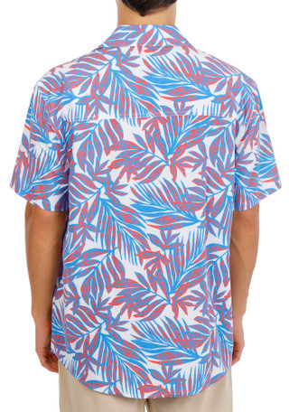 Thumbnail 3: REEL LEGENDS Men's Palm Leaf Button Down Shirt 