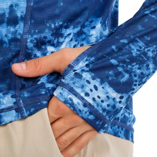 Thumbnail 4: REEL LEGENDS Men's Long Sleeve Hooded Tie Dye Scales Shirt 