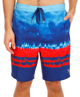 Thumbnail 1: REEL LEGENDS Men's Pixel Surge Stripe Swim Shorts 