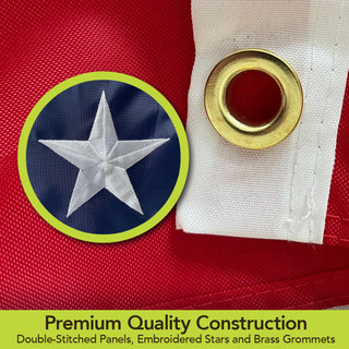 Thumbnail 2: Briarwood Lane 36x18 Premium Embroidered American Bunting 