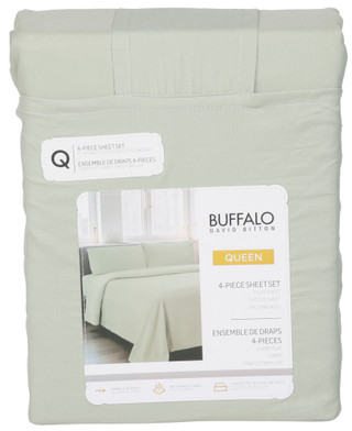 Thumbnail 1: Buffalo David Bitton Queen 4 Pc Micro Washed Sheet Set 