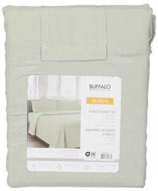 Thumbnail 2: Buffalo David Bitton Queen 4 Pc Micro Washed Sheet Set 