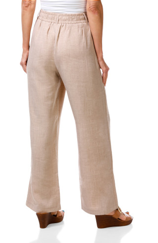 Thumbnail 2: Soho Apparel Women's Wide Leg Decorative Tie Front Pants 