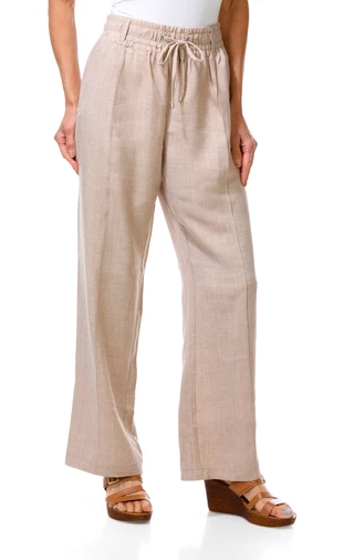 Thumbnail 1: Soho Apparel Women's Wide Leg Decorative Tie Front Pants 