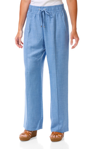 Thumbnail 1: Soho Apparel Women's Wide Leg Decorative Tie Front Pants 