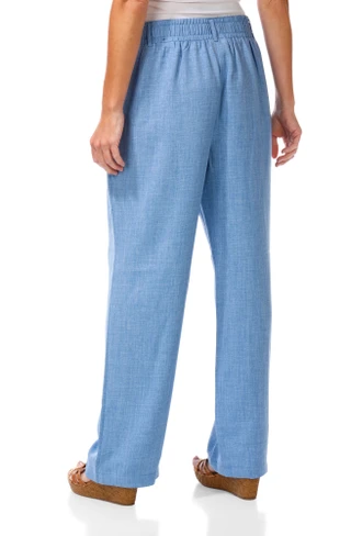 Thumbnail 2: Soho Apparel Women's Wide Leg Decorative Tie Front Pants 