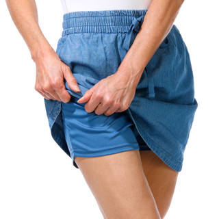 Thumbnail 3: Kate Park Women's Petite 4 Pocket Tie Waist Skort 