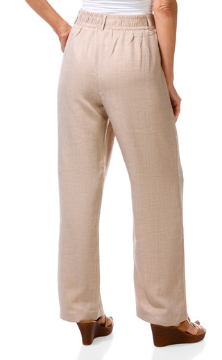 Thumbnail 2: Soho Apparel Women's Wide Leg Decorative Tie Front Pants 