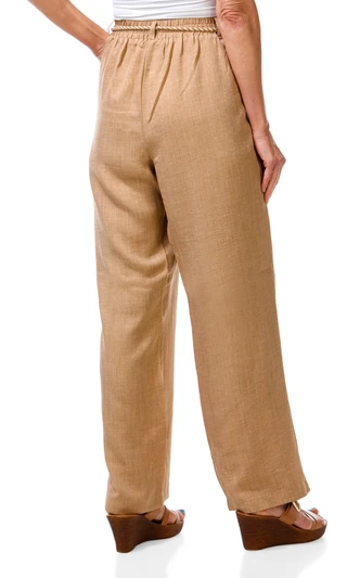 Thumbnail 2: Soho Apparel Women's 2 Pocket Wide Leg Rope Belt Pants 