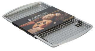 Thumbnail 2: Bombay 2 Pc Nonstick Professional Grade Baking Set 