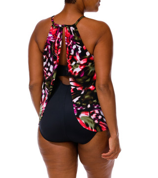 Thumbnail 2: Magicsuit Women's One Piece Flutter Drape Slimming Swimsuit 