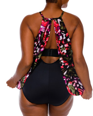Thumbnail 3: Magicsuit Women's One Piece Flutter Drape Slimming Swimsuit 