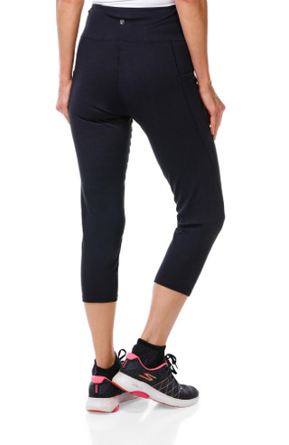 Thumbnail 2: Bally Total Fitness Women's Active 2 Pocket High Rise Stretch Capris 