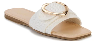 Thumbnail 1: Juicy Couture Women's Zapphire Raffia Slide with Buckle 