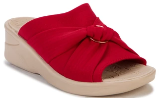Thumbnail 1: Bzees by Lifestride Women's Serenade Scrunch Wedge Slide (Wide) 