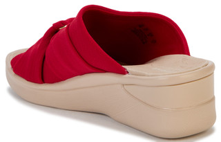 Thumbnail 3: Bzees by Lifestride Women's Serenade Scrunch Wedge Slide (Wide) 