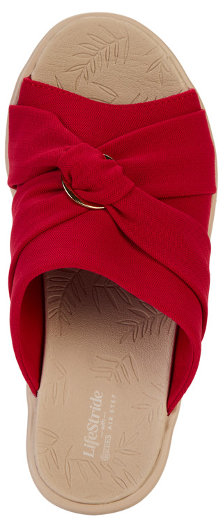 Thumbnail 4: Bzees by Lifestride Women's Serenade Scrunch Wedge Slide (Wide) 