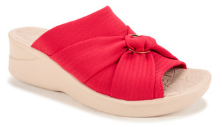 Thumbnail 2: Bzees by Lifestride Women's Serenade Scrunch Wedge Slide (Wide) 