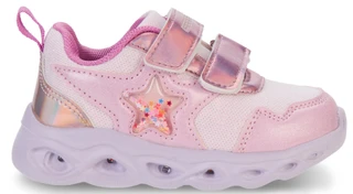 Thumbnail 2: Geers Toddler Girls 2 Strap Lighted Jogger Sneakers 