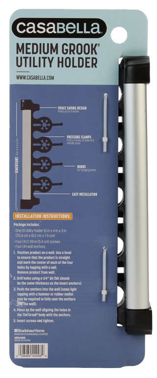 Thumbnail 2: Casabella Medium Grook Utility Holder w/ Hardware 