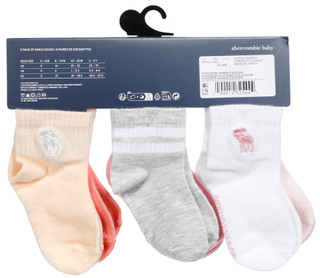 Thumbnail 2: Abercrombie Baby Girl's 6 Pk Ankle Socks 