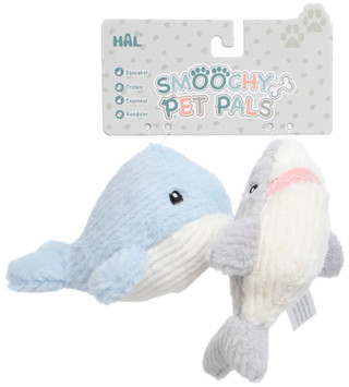 Thumbnail 1: Hal 2 Pk Whale & Shark Dog Toys 