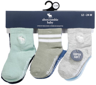 Thumbnail 1: Abercrombie Baby Boy's 6 Pk Ankle Socks 