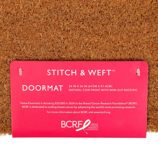 Thumbnail 4: Stitch & Weft 24x36 Natural Coir Front Doormat 