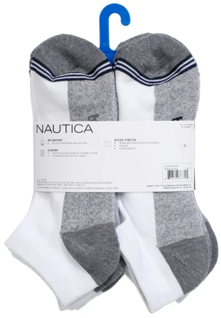 Thumbnail 2: Nautica Men's 8 Pk Lowcut Athletic Socks 