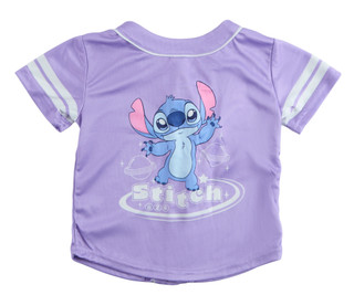 Thumbnail 2: STITCH Little Girl's Short Sleeve Awesome Baseball Jersey 