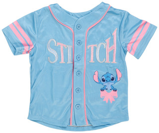 Thumbnail 1: Disney Little Girl's Stitch Baseball Jersey 